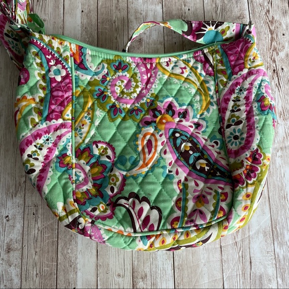 VERA BRADLEY TUTTI FRUITY DAISY GREEN PURSE BAG - Picture 6 of 8